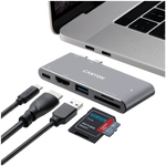 CANYON DS-5 5-in-1 Thunderbolt 3 dokstacija, HDMI 4K, PD 100W, pelēka