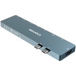 CANYON DS-8 8-in-1 USB-C dokstacija, 2xHDMI 4K, PD 87W, pelēka