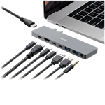 CANYON DS-8 8-in-1 USB-C dokstacija, 2xHDMI 4K, PD 87W, pelēka