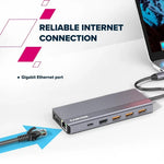 CANYON DS-16 USB-C 13 portu HUB, 100W PD, 2×HDMI 4K 60 Hz, DP