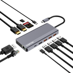 CANYON DS-16 USB-C 13 portu HUB, 100W PD, 2×HDMI 4K 60 Hz, DP