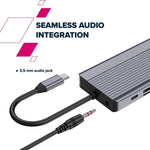CANYON DS-16 USB-C 13 portu HUB, 100W PD, 2×HDMI 4K 60 Hz, DP