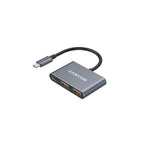 CANYON DS-3 3-portu USB-C HUB, 2×USB-A + USB-C, 10Gbit/s, pelēks