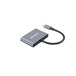 CANYON DS-3 3-portu USB-C HUB, 2×USB-A + USB-C, 10Gbit/s, pelēks