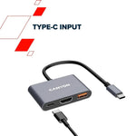 CANYON OnHub 4 3-portu USB-C HUB, HDMI 4K, USB 3.2, PD 100W, pelēks