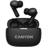 CANYON OnGo 10 ANC TWS bezvadu austiņas, Bluetooth 5.3, melnas