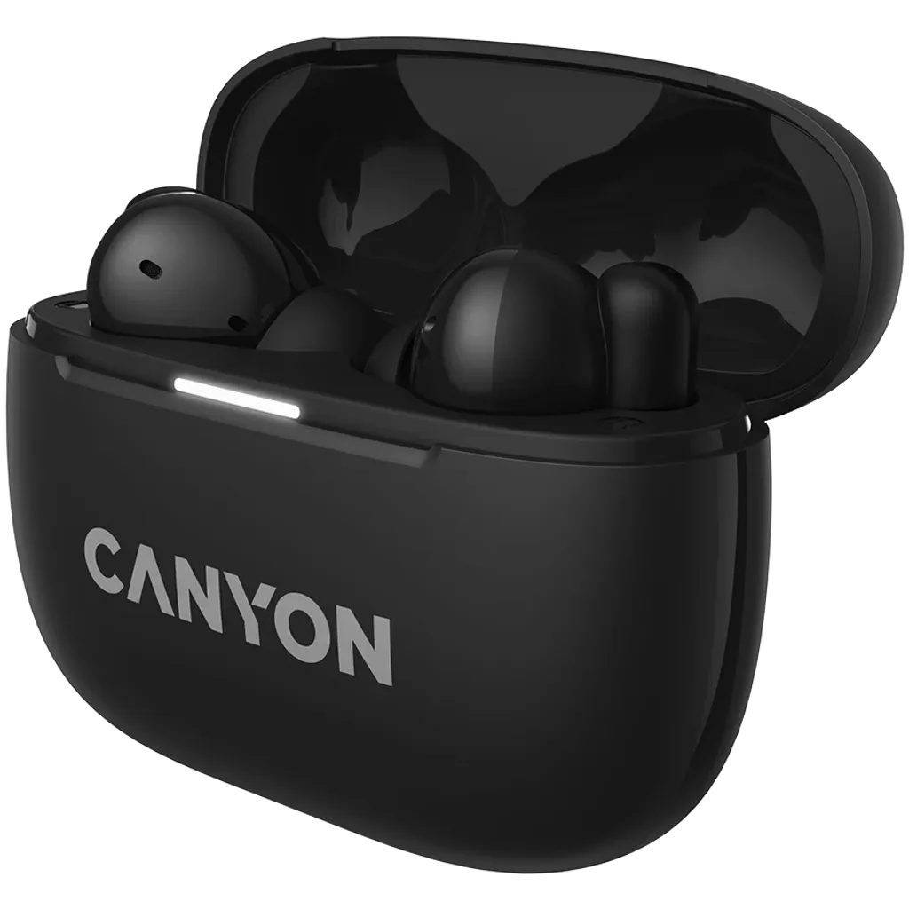 CANYON OnGo 10 ANC TWS bezvadu austiņas, Bluetooth 5.3, melnas