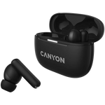 CANYON OnGo 10 ANC TWS bezvadu austiņas, Bluetooth 5.3, melnas