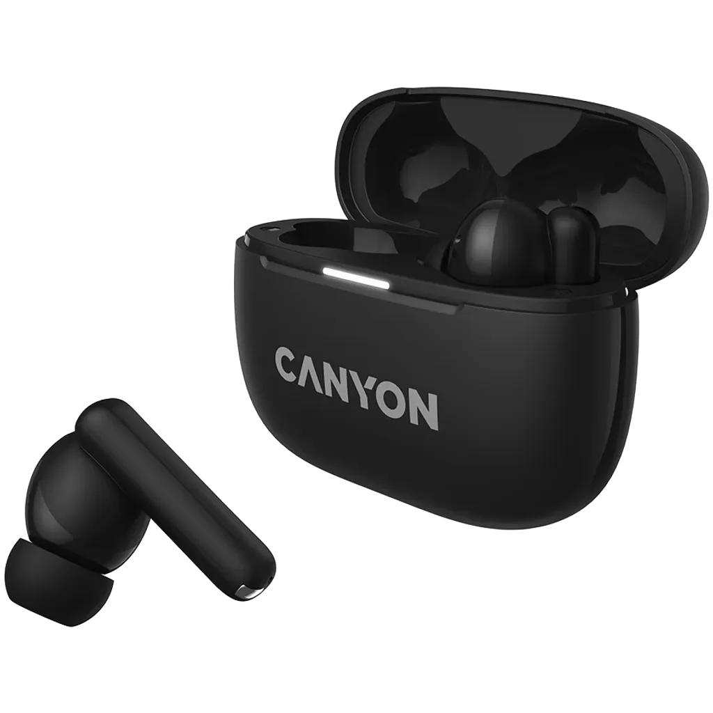 CANYON OnGo 10 ANC TWS bezvadu austiņas, Bluetooth 5.3, melnas