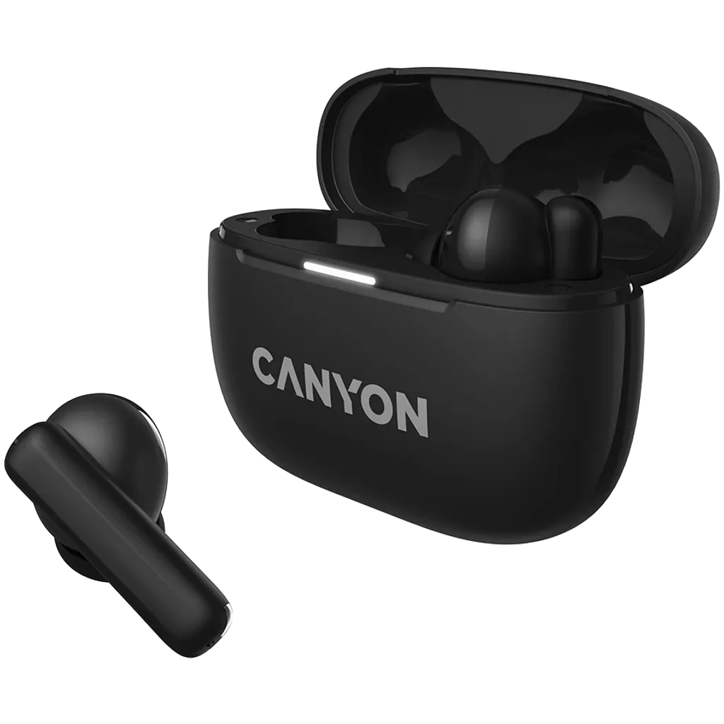 CANYON OnGo 10 ANC TWS bezvadu austiņas, Bluetooth 5.3, melnas
