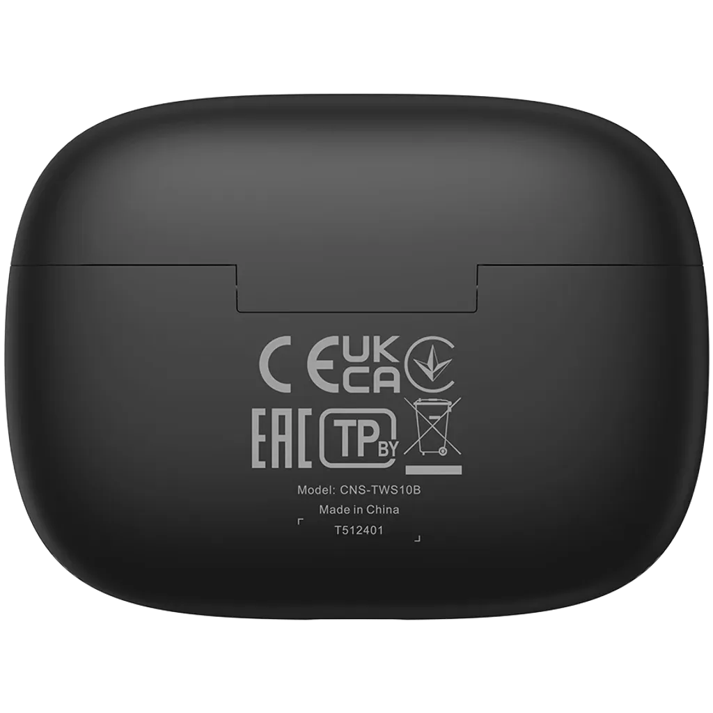 CANYON OnGo 10 ANC TWS bezvadu austiņas, Bluetooth 5.3, melnas