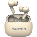 CANYON OnGo 10 ANC TWS bezvadu austiņas, Bluetooth 5.3, bēšas