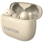 CANYON OnGo 10 ANC TWS bezvadu austiņas, Bluetooth 5.3, bēšas