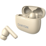 CANYON OnGo 10 ANC TWS bezvadu austiņas, Bluetooth 5.3, bēšas