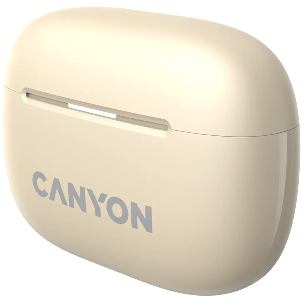CANYON OnGo 10 ANC TWS bezvadu austiņas, Bluetooth 5.3, bēšas