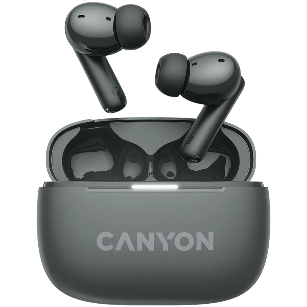 CANYON OnGo 10 ANC TWS bezvadu austiņas, Bluetooth 5.3, tumši