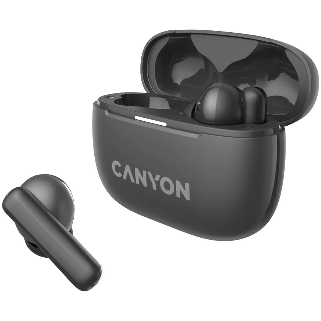 CANYON OnGo 10 ANC TWS bezvadu austiņas, Bluetooth 5.3, tumši