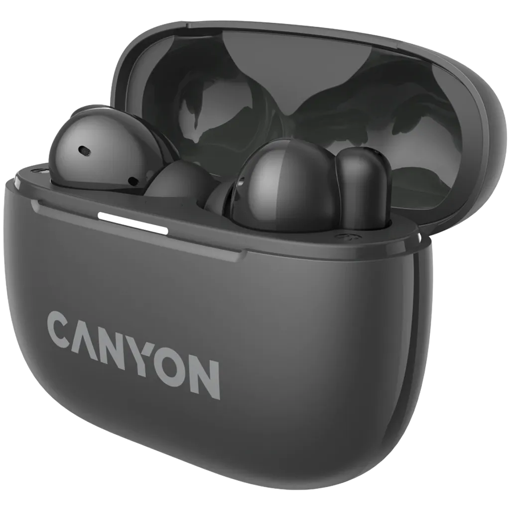 CANYON OnGo 10 ANC TWS bezvadu austiņas, Bluetooth 5.3, tumši