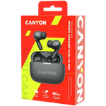 CANYON OnGo 10 ANC TWS bezvadu austiņas, Bluetooth 5.3, tumši