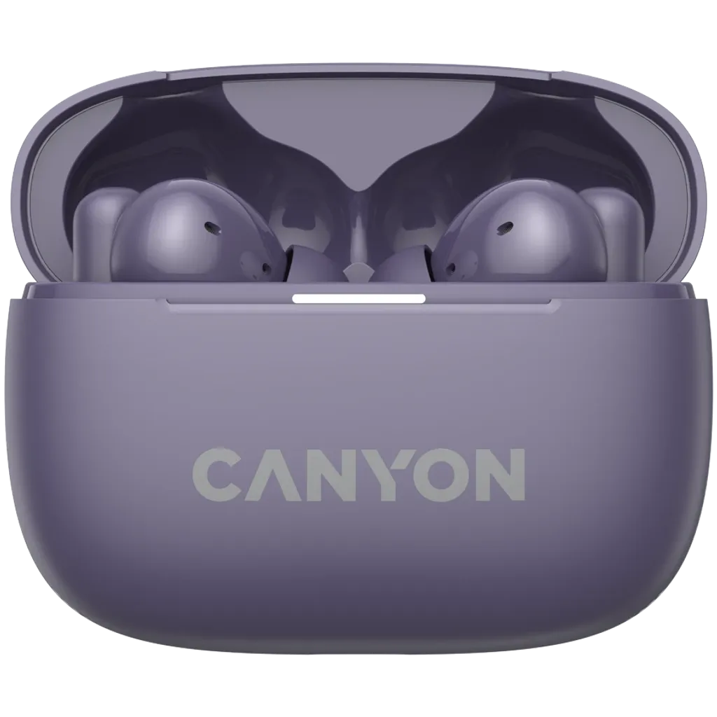CANYON OnGo 10 ANC TWS bezvadu austiņas, Bluetooth 5.3, violetas
