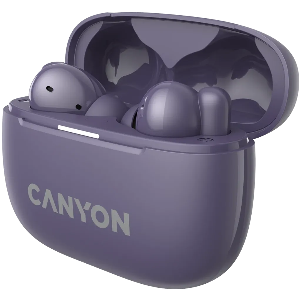 CANYON OnGo 10 ANC TWS bezvadu austiņas, Bluetooth 5.3, violetas