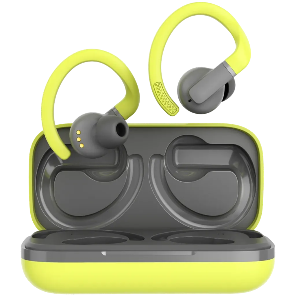 Canyon OnRun 11 sporta bezvadu Bluetooth austiņas ar uzlādes futrāli, zaļas
