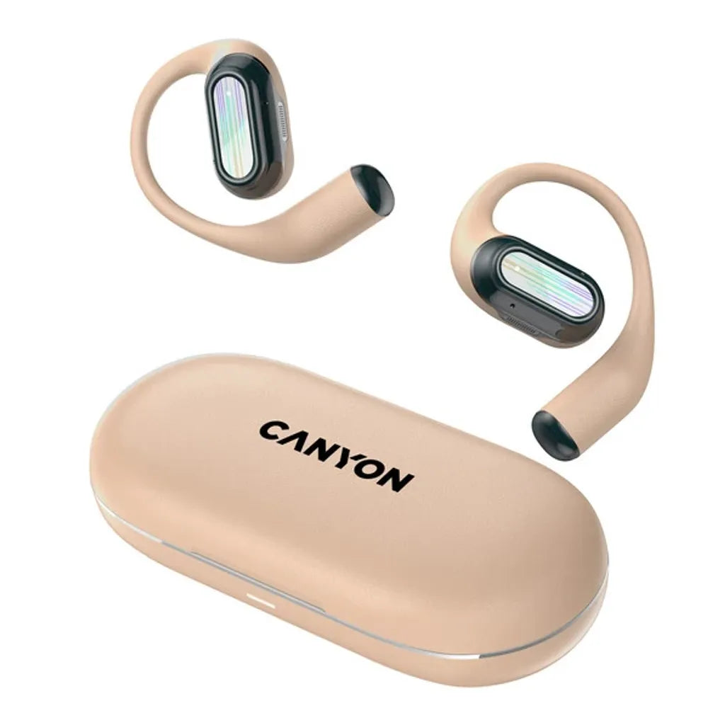 CANYON OnFlow 12 atvērtā tipa TWS austiņas, Bluetooth 5.4, 50 h, bēšas