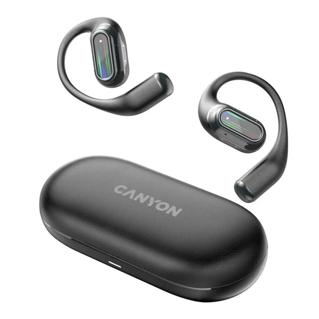 CANYON OnFlow 12 atvērtā tipa TWS austiņas, Bluetooth 5.4, 50 h, melnas