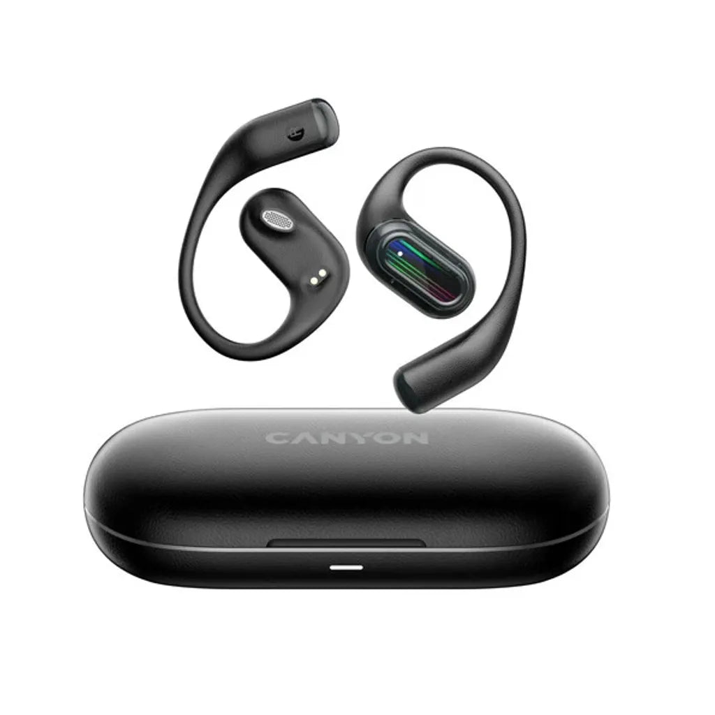 CANYON OnFlow 12 atvērtā tipa TWS austiņas, Bluetooth 5.4, 50 h, melnas