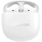 CANYON OnGo 13 TWS bezvadu austiņas, Bluetooth 5.4, 30 h, baltas