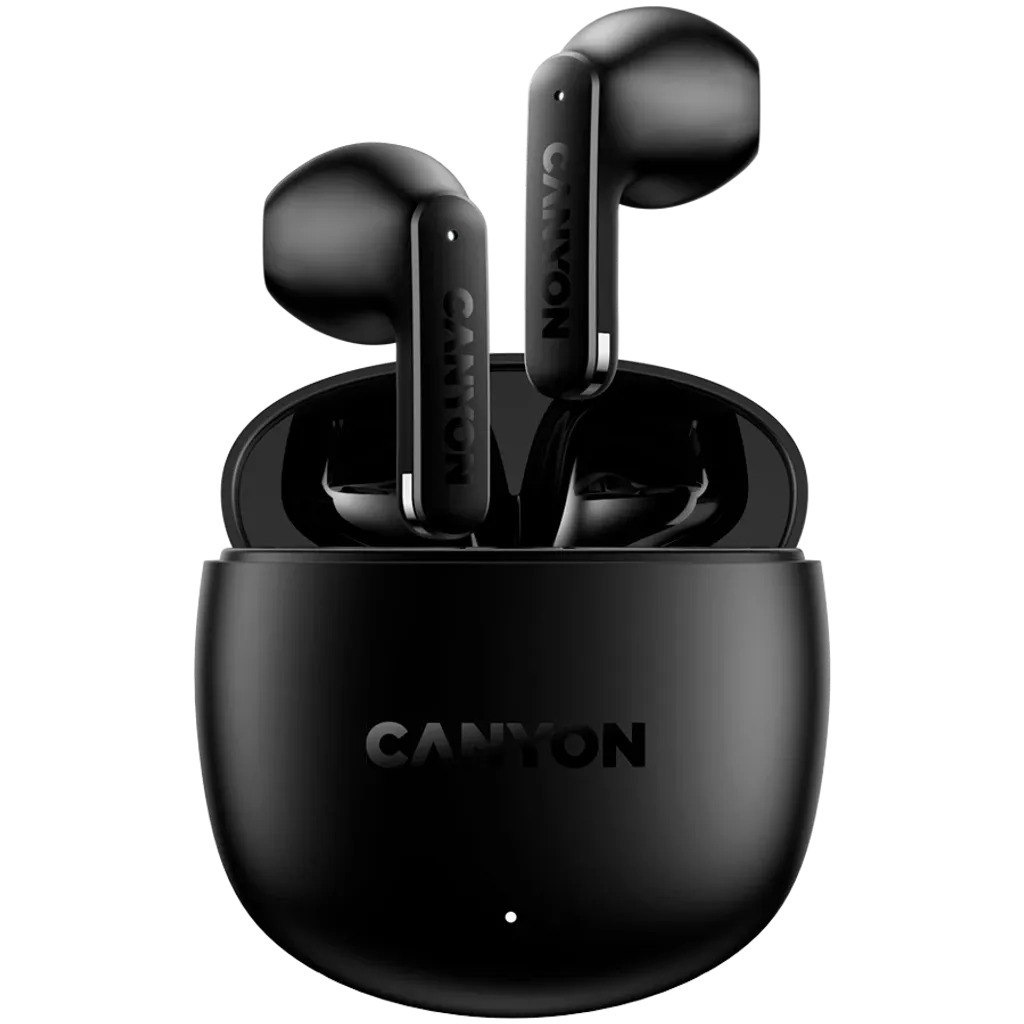 CANYON OnGo 13 TWS bezvadu austiņas, Bluetooth 5.4, 30 h, melnas