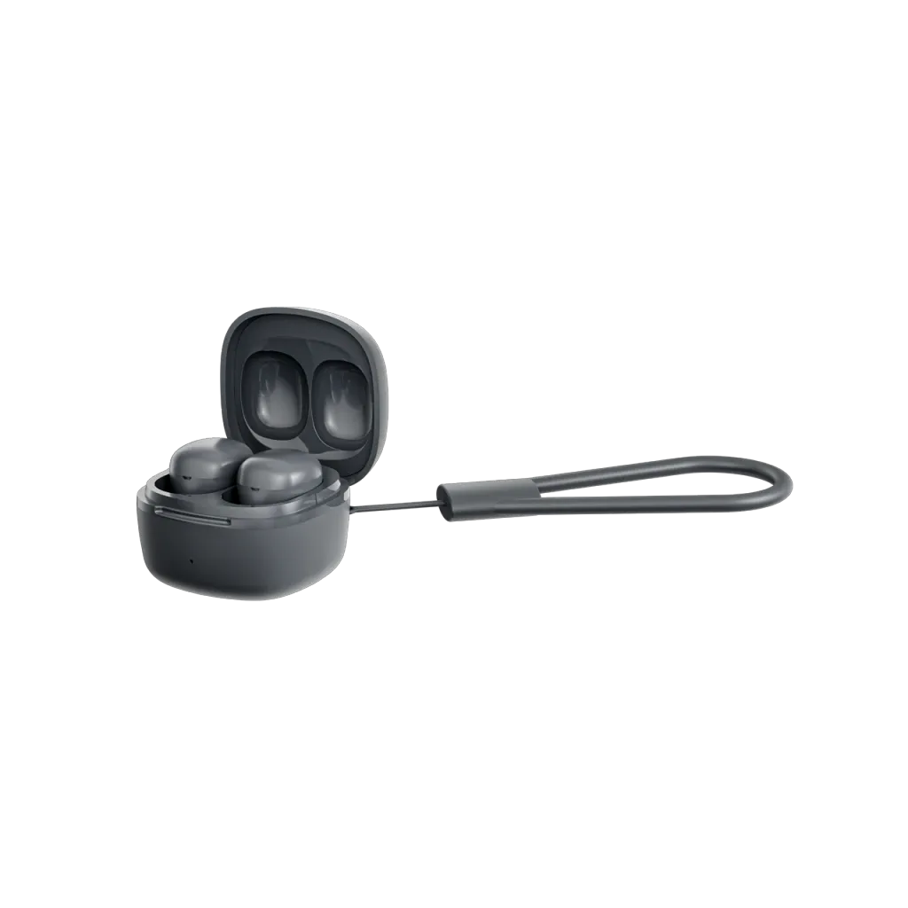 CANYON OnGo 4 Mini TWS bezvadu austiņas, Bluetooth 5.3, pelēkas