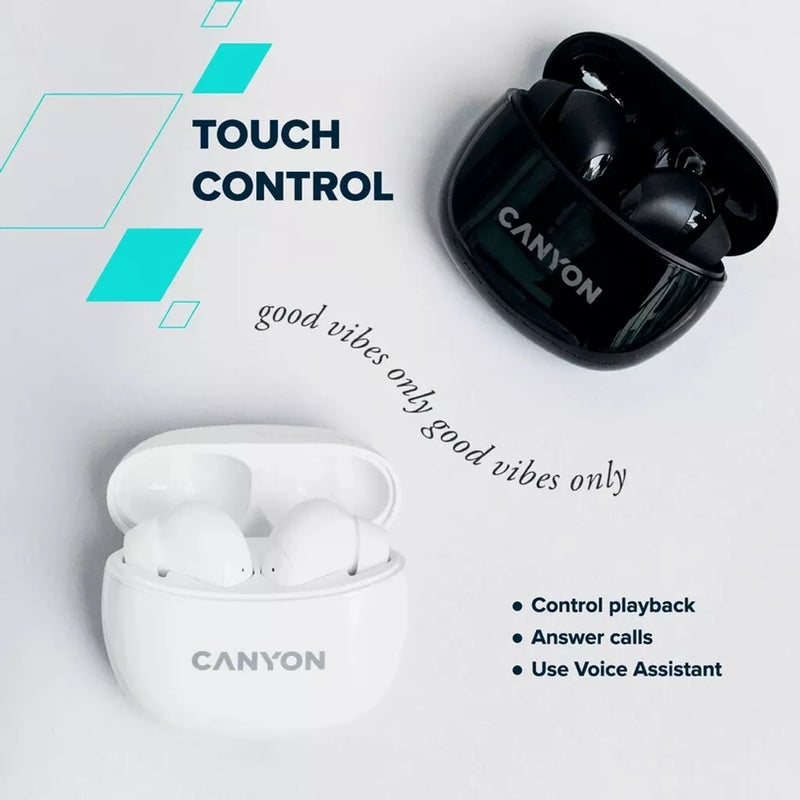 CANYON austiņas TWS-5 melnas