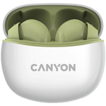 CANYON TWS-5 TWS bezvadu austiņas, Bluetooth 5.3, 38 h, zaļas