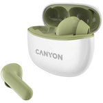 CANYON TWS-5 TWS bezvadu austiņas, Bluetooth 5.3, 38 h, zaļas