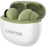 CANYON TWS-5 TWS bezvadu austiņas, Bluetooth 5.3, 38 h, zaļas