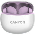 CANYON OnGo 10 ANC TWS bezvadu austiņas, Bluetooth 5.3, 38 h, violetas