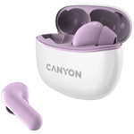 CANYON OnGo 10 ANC TWS bezvadu austiņas, Bluetooth 5.3, 38 h, violetas