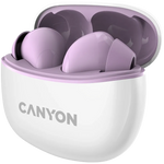 CANYON OnGo 10 ANC TWS bezvadu austiņas, Bluetooth 5.3, 38 h, violetas