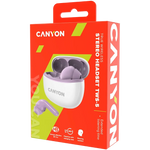 CANYON OnGo 10 ANC TWS bezvadu austiņas, Bluetooth 5.3, 38 h, violetas