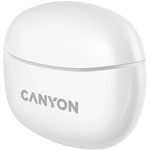 CANYON OnGo 5 TWS bezvadu austiņas, Bluetooth 5.3, 38 h, baltas