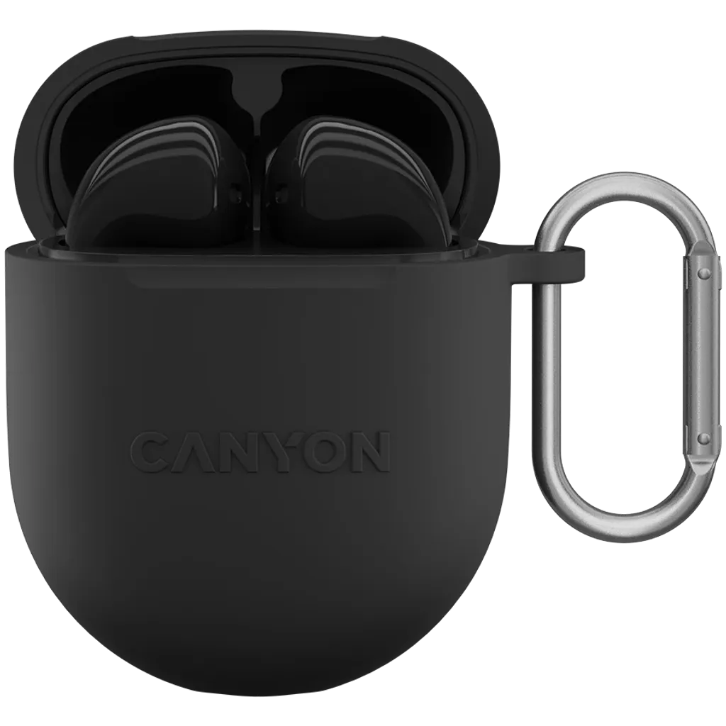 CANYON TWS-6 TWS bezvadu austiņas, Bluetooth 5.3, 21 h, melnas
