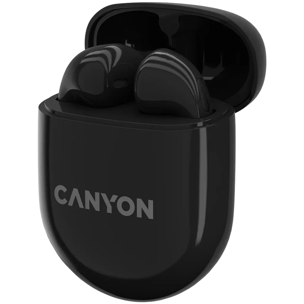 CANYON TWS-6 TWS bezvadu austiņas, Bluetooth 5.3, 21 h, melnas