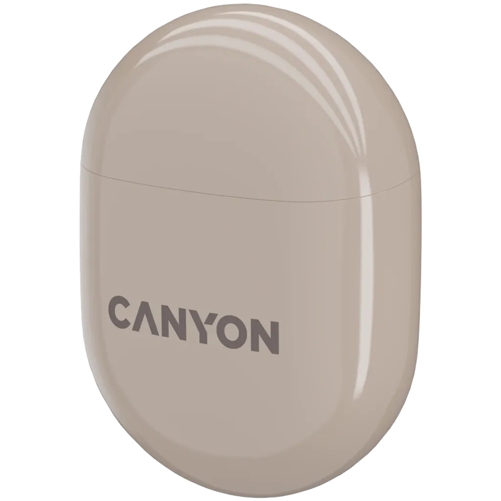 CANYON TWS-6 TWS bezvadu austiņas, Bluetooth 5.3, 21 h, bēšas