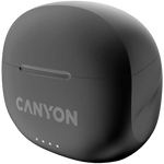 CANYON OnGo-8 TWS bezvadu austiņas, Bluetooth 5.3, ENC, 32 h, melnas