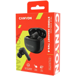 CANYON OnGo-8 TWS bezvadu austiņas, Bluetooth 5.3, ENC, 32 h, melnas