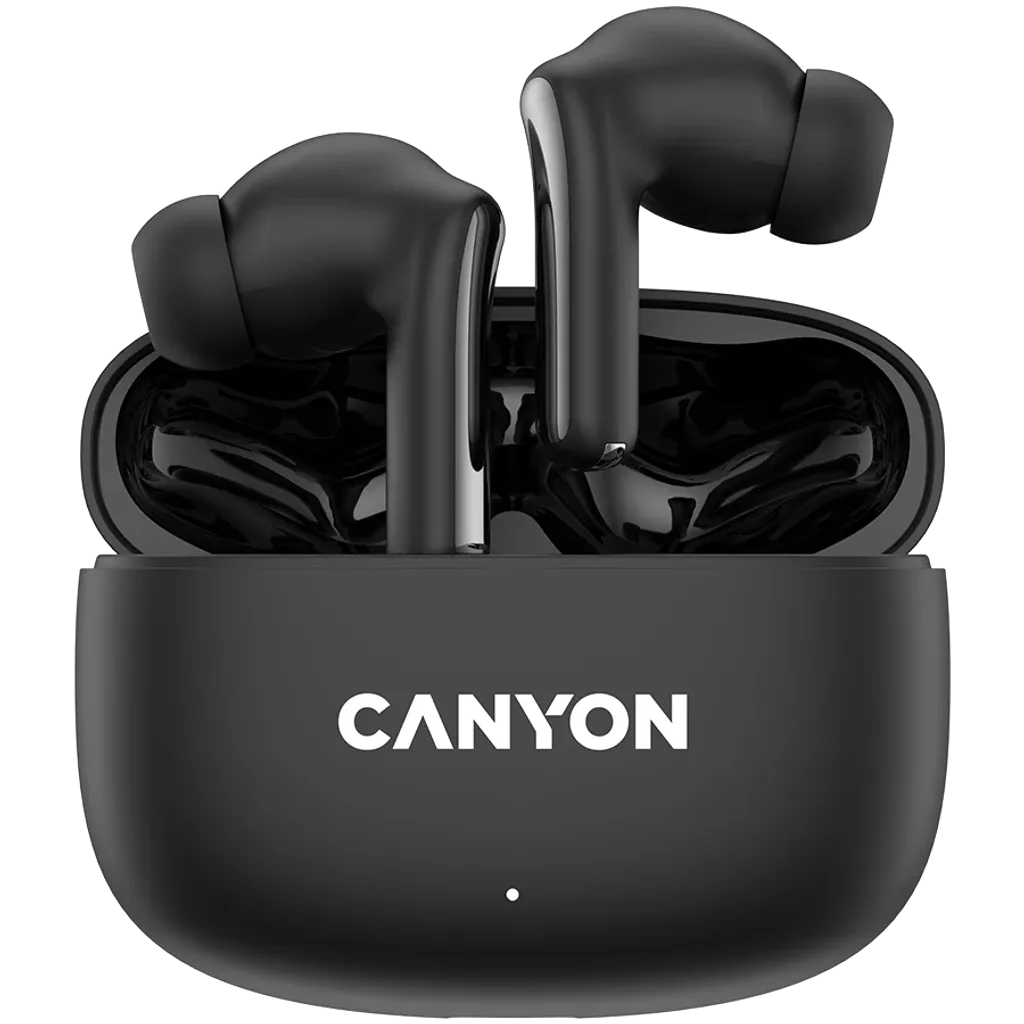 CANYON OnGo 9 TWS bezvadu austiņas, Bluetooth 5.4, 30 h, melnas