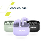 CANYON OnGo 9 TWS bezvadu austiņas, Bluetooth 5.4, 30 h, melnas