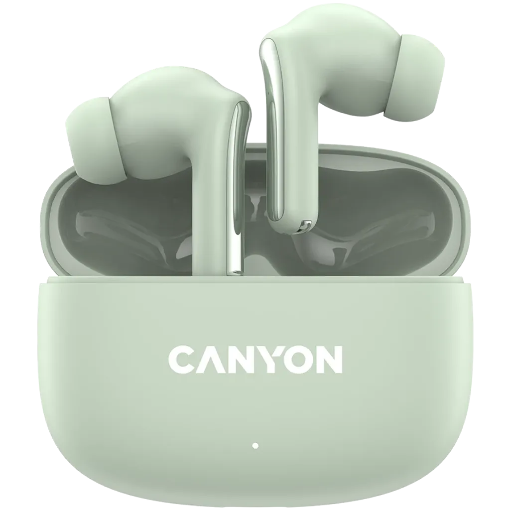 CANYON OnGo 9 TWS bezvadu austiņas, Bluetooth 5.4, 30 h, zaļas
