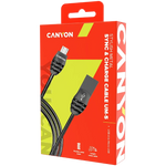 Canyon UM-5 Micro USB–USB-A kabelis, 1 m, 10 W, tumši pelēks